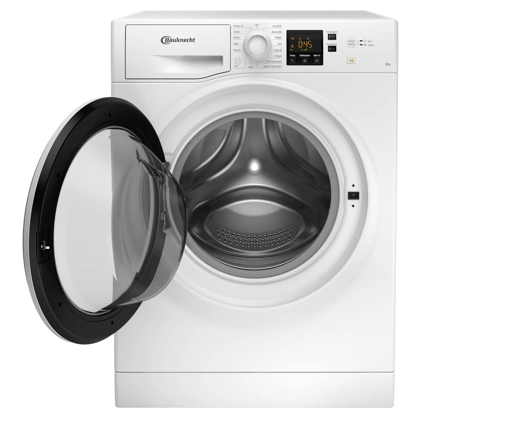 2025 Bauknecht BPW 814 A Lavadora de carga frontal / 8 kg / Eliminación potente de manchas / Clean Plus / Ciclo corto 45' / Anti-Alergia Plus / Detección automática de carga / Opción Extra Touch, Blanco