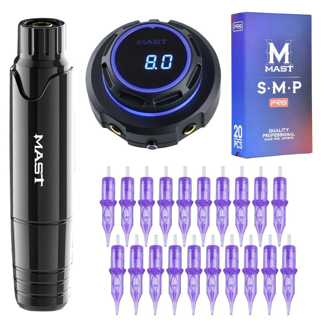 Kit de Máquina de Tatuaje Mast P10 con Fuente de Poder Halo – SMP