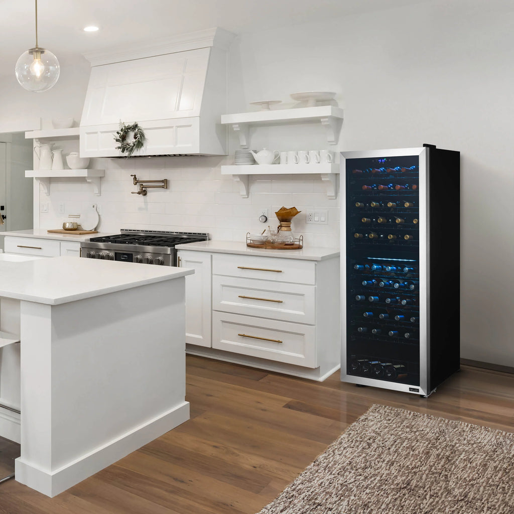 2025 Refrigerador de Vinos Independiente Newair® de Acero Inoxidable – 98 Botellas – 23" con Doble Zona