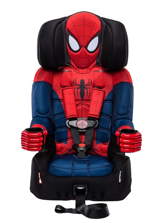 2025 Asiento Elevador KidsEmbrace Marvel Spider-Man 2 en 1 con Vista hacia Adelante y Sistema LATCH | Arnés de 5 Puntos 22-65 lbs, Convertible a Elevador con Cinturón 40-100 lbs | Ajustable