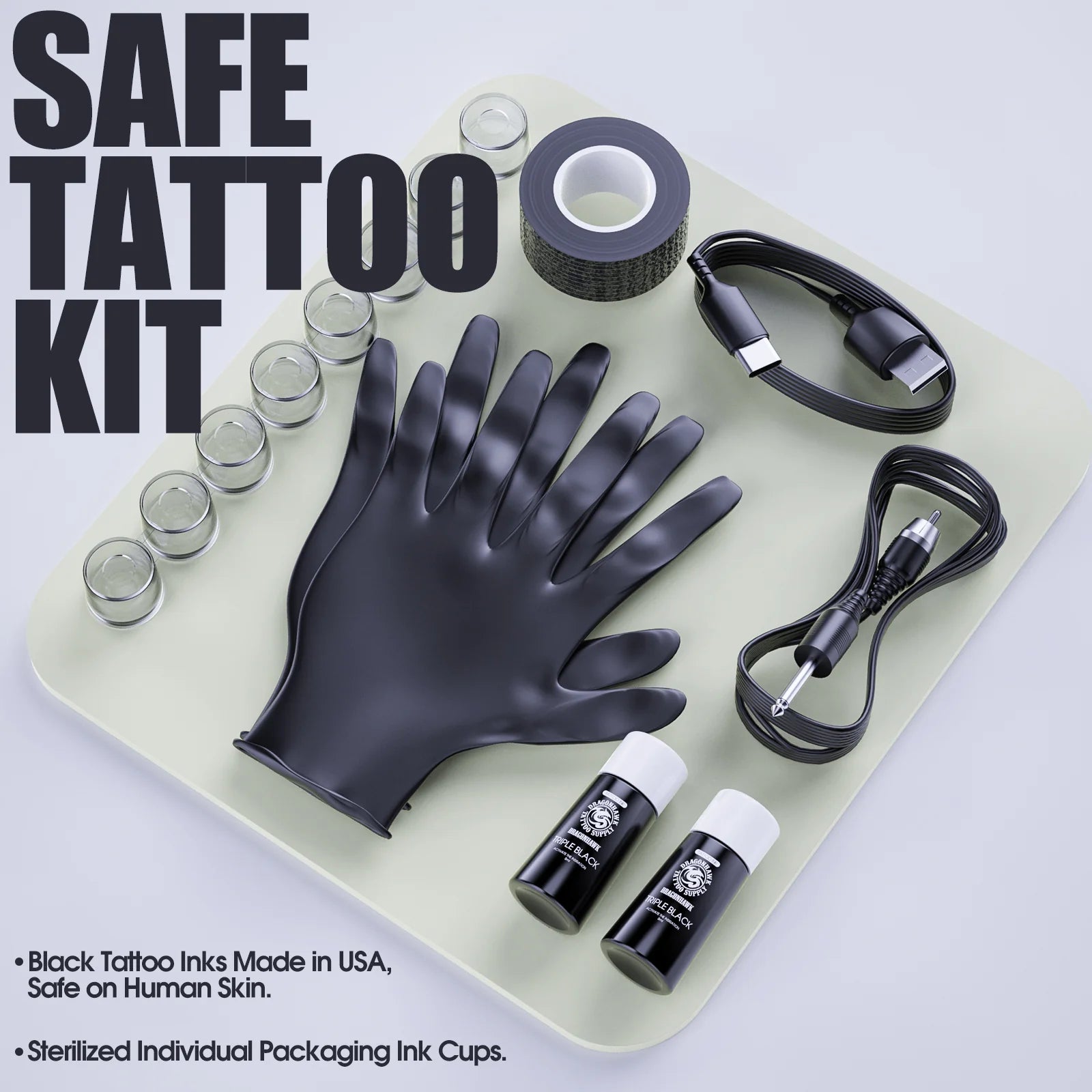 Kit de Inicio Dragonhawk S1 Máquina de Tatuaje en Forma de Bolígrafo