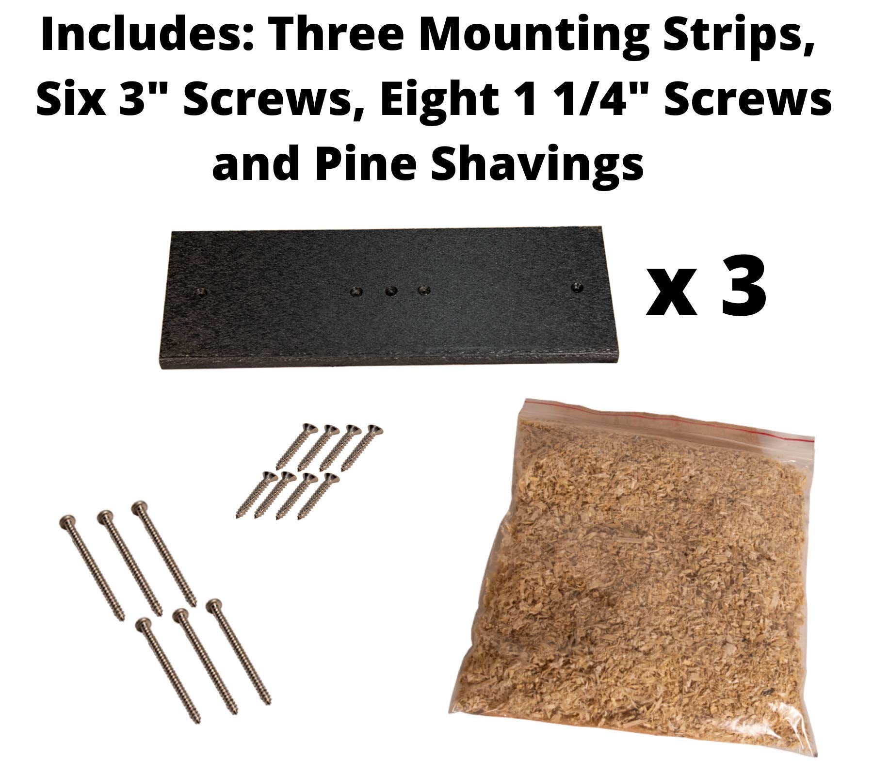 Caja Nido para Búho Barrado de JCs Wildlife – Contrachapado tratado para exteriores – Herrajes de montaje y virutas de pino incluidas – Puerta especial para limpieza fácil – Hecho en EE. UU.