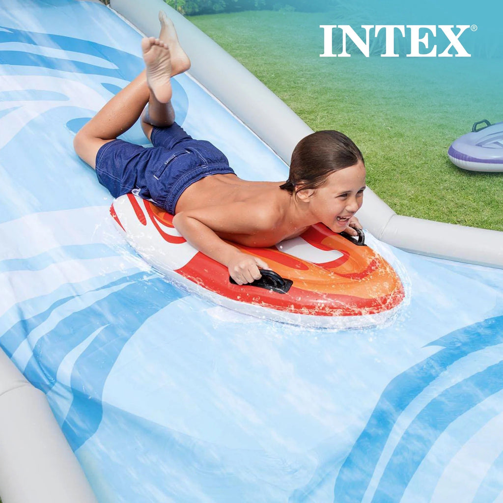 Tobogán Inflable de Agua Intex Surf ‘N Slide y Kit de Reparación de 6 Parches Wet Set