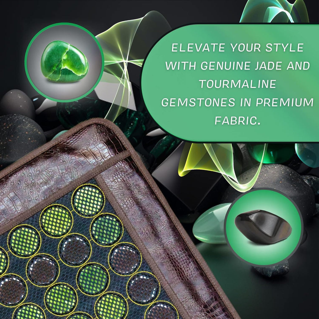 Almohadilla de Calefacción HealthyLine de Infrarrojos Lejanos – Piedras Calientes de Jade y Turmalina – Iones Negativos – Tapete de Malla JT Completo 7224 Soft Light InfraMat Pro®