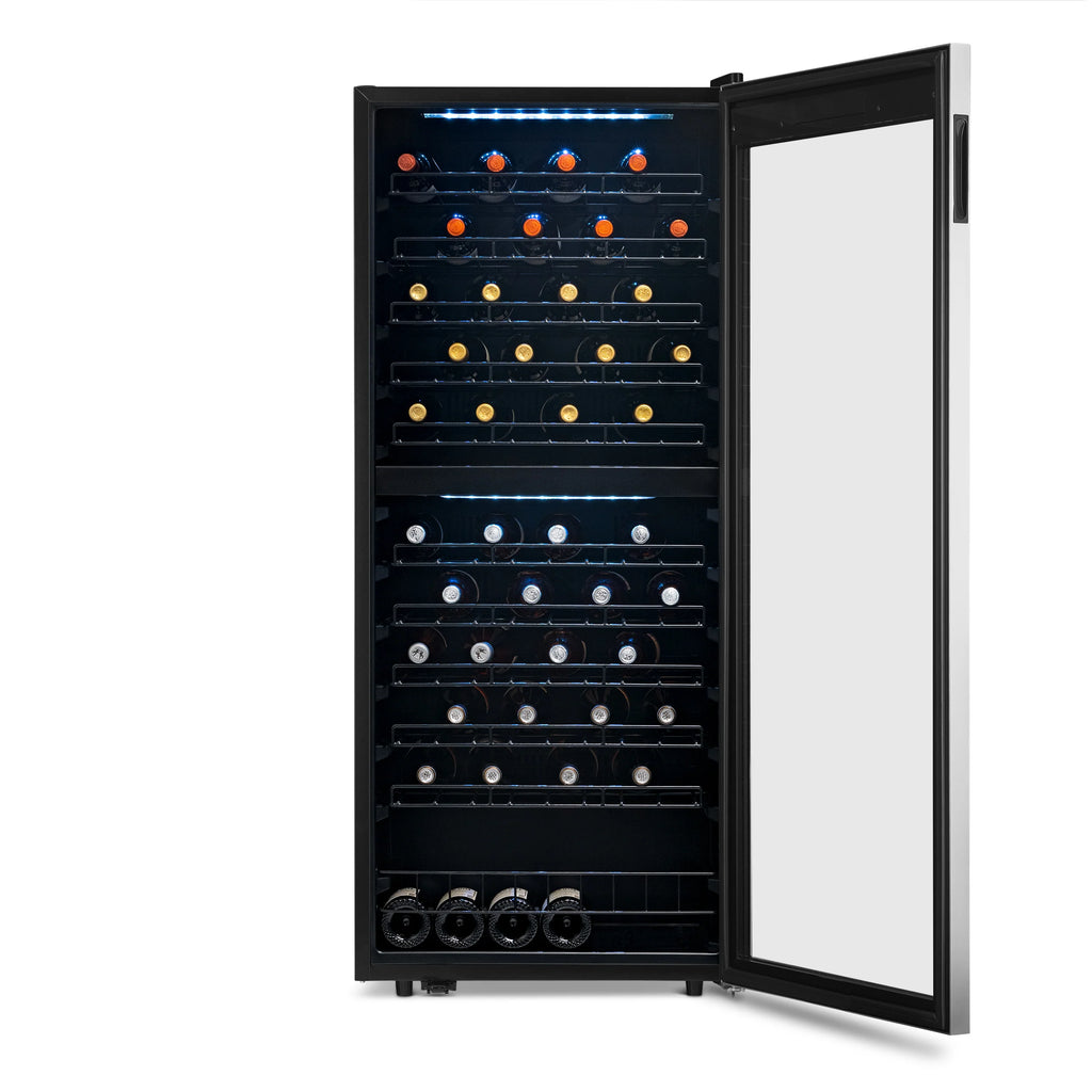 2025 Refrigerador de Vinos Independiente Newair® de Acero Inoxidable – 98 Botellas – 23" con Doble Zona
