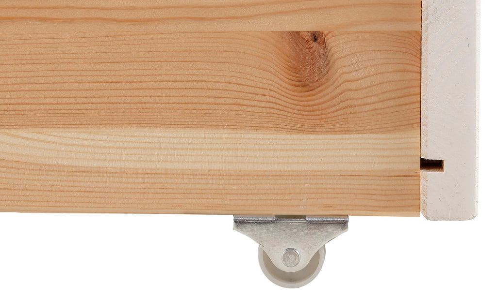 Cajón para cama Aira, de madera maciza de pino pintado en blanco