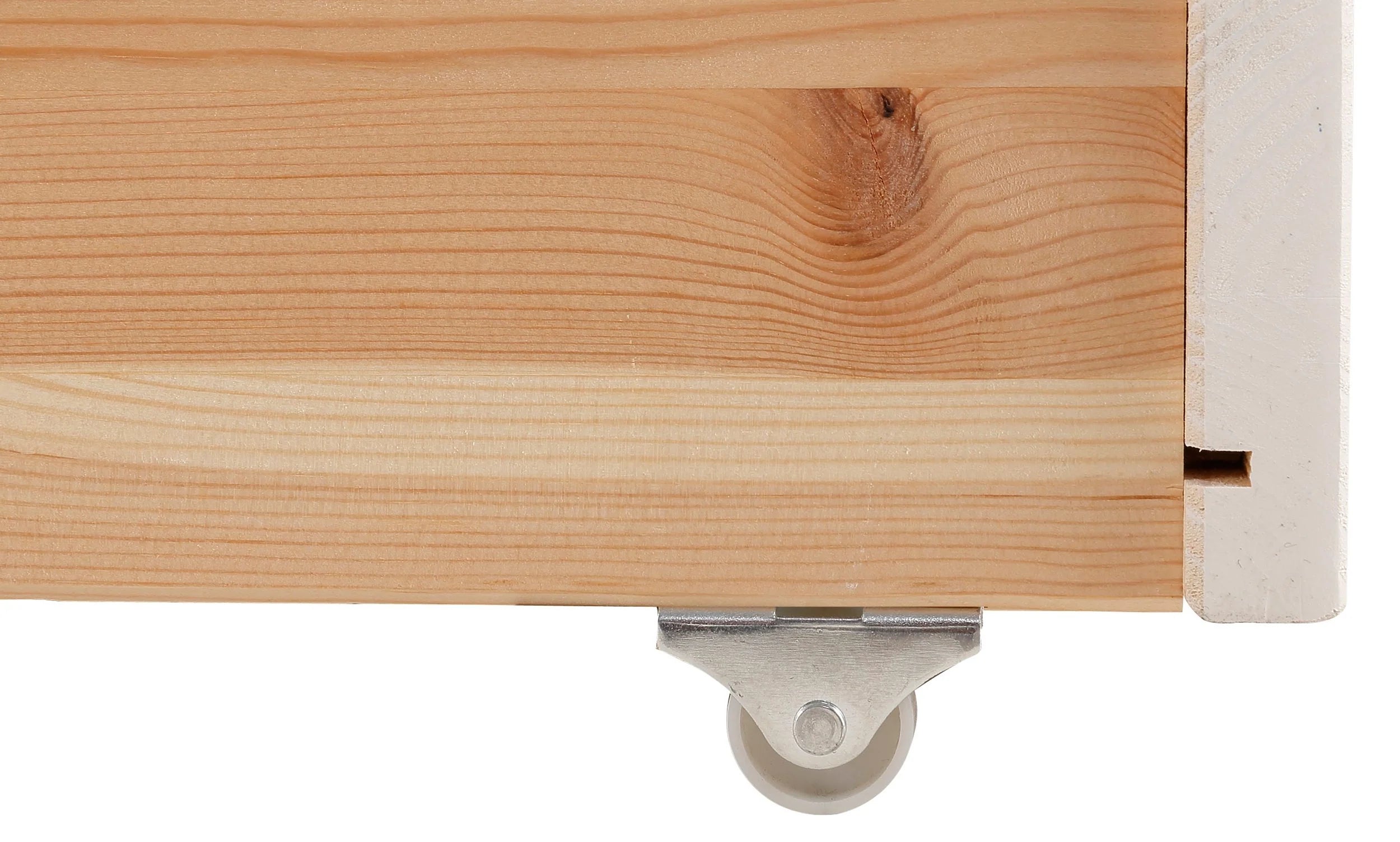 Cajón para cama Aira, de madera maciza de pino pintado en blanco