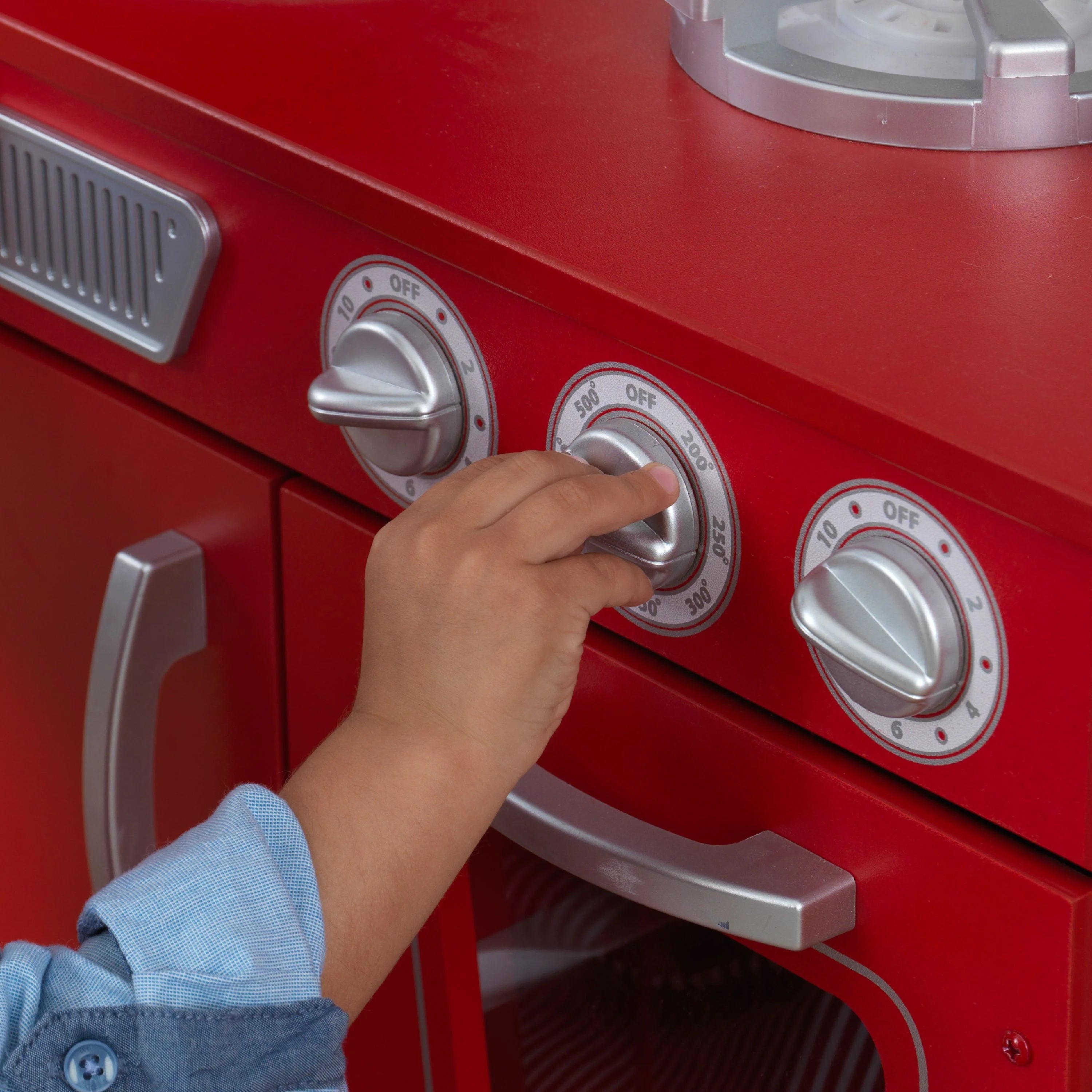 Cocina de Juguete KidKraft Vintage Roja de Madera con Teléfono de Juguete