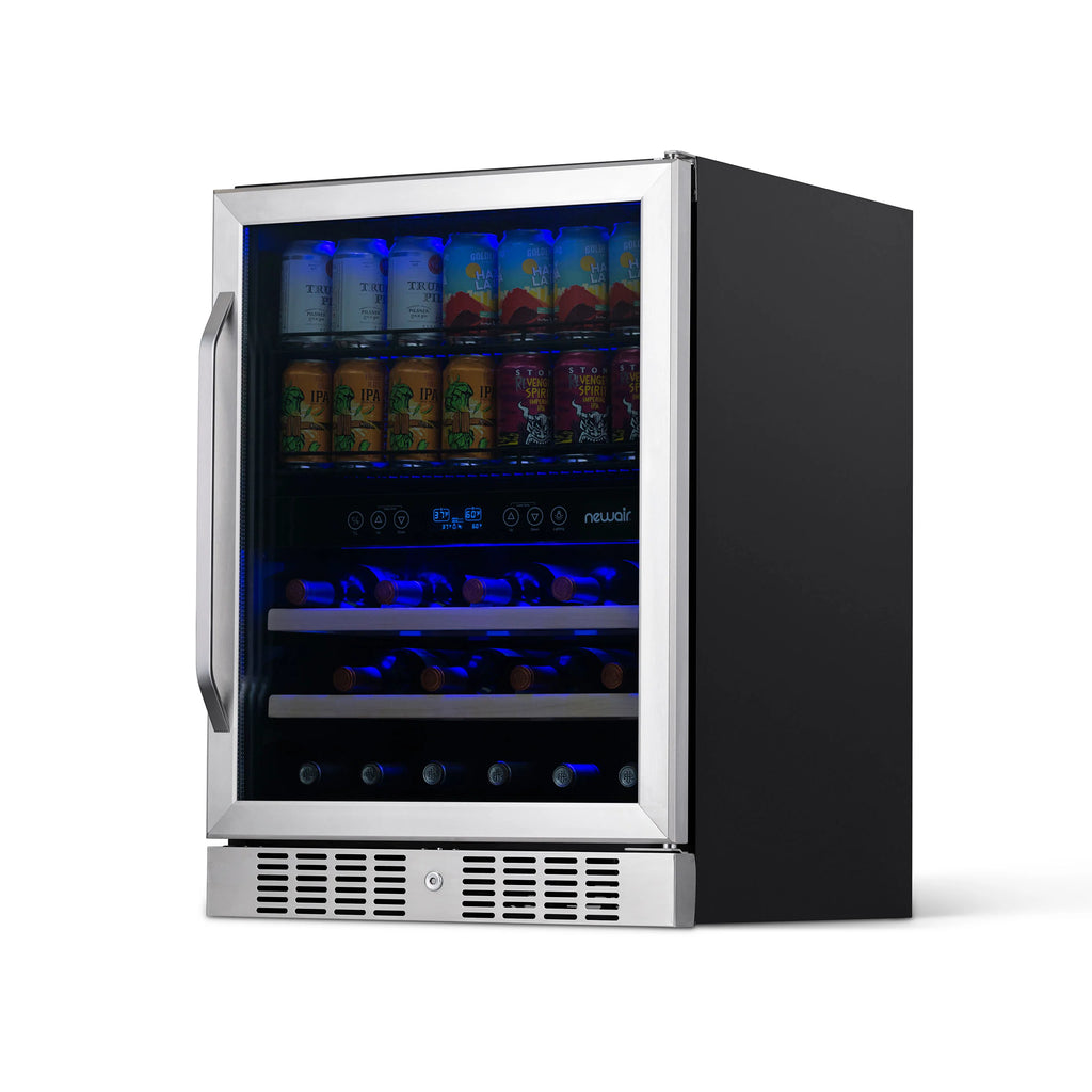 2025 Newair® Refrigerador Empotrable de Doble Zona para 70 Latas y 20 Botellas - 24"