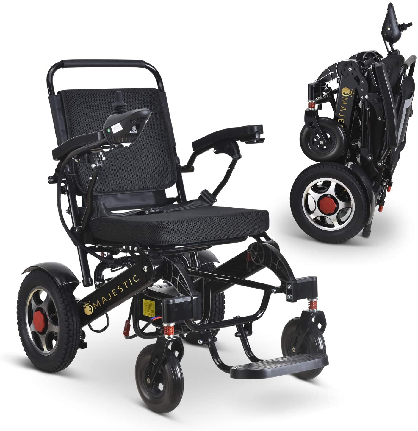 2025 Nueva Silla de Ruedas Eléctrica Plegable Ultra Ligera, Silla de Ruedas Eléctrica, Aprobada por la FDA y Permitida para Viajes Aéreos, Resistente, Motorizada, Portátil, Power (Ancho de Asiento de 17.5")