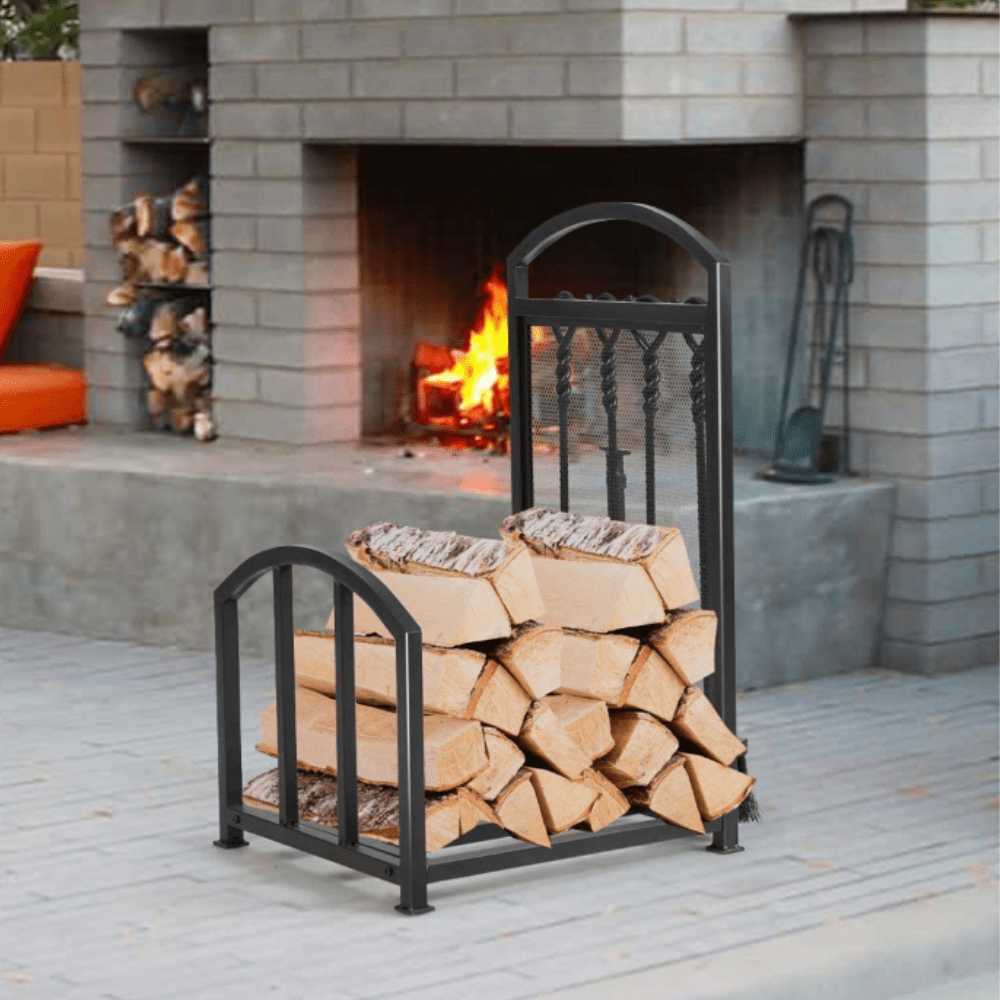 Soporte de leña premium resistente de 69,85 cm