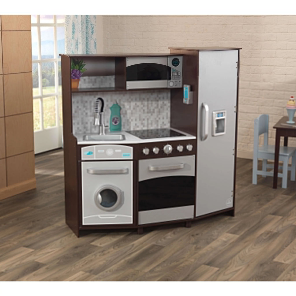 Cocina de Juego KidKraft Grande de Madera con Luces y Sonidos – Espresso