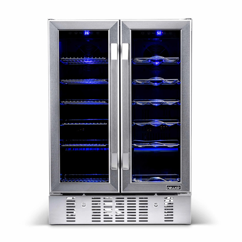 2025 Newair® Refrigerador Empotrable de Doble Zona para 58 Latas y 18 Botellas - 24"