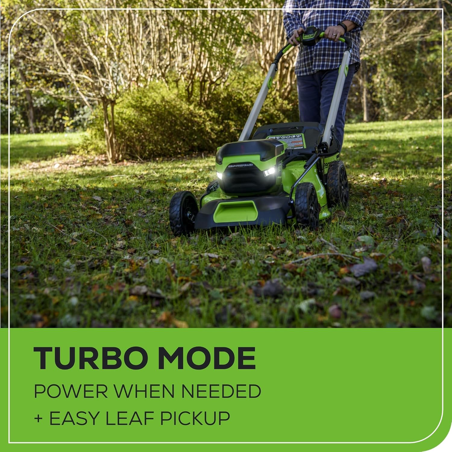 2025 Cortacésped autopropulsado inalámbrico 60V 21” con 2 baterías de 4,0Ah y cargador rápido de doble puerto – Greenworks