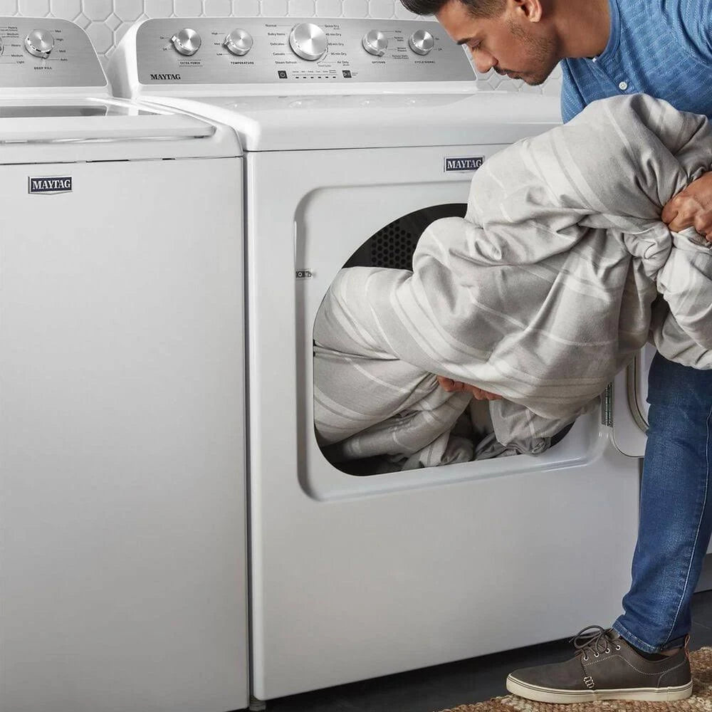 2025 Maytag – Secadora Eléctrica de 7.0 pies³ con Función Antiencrespamiento – Blanca