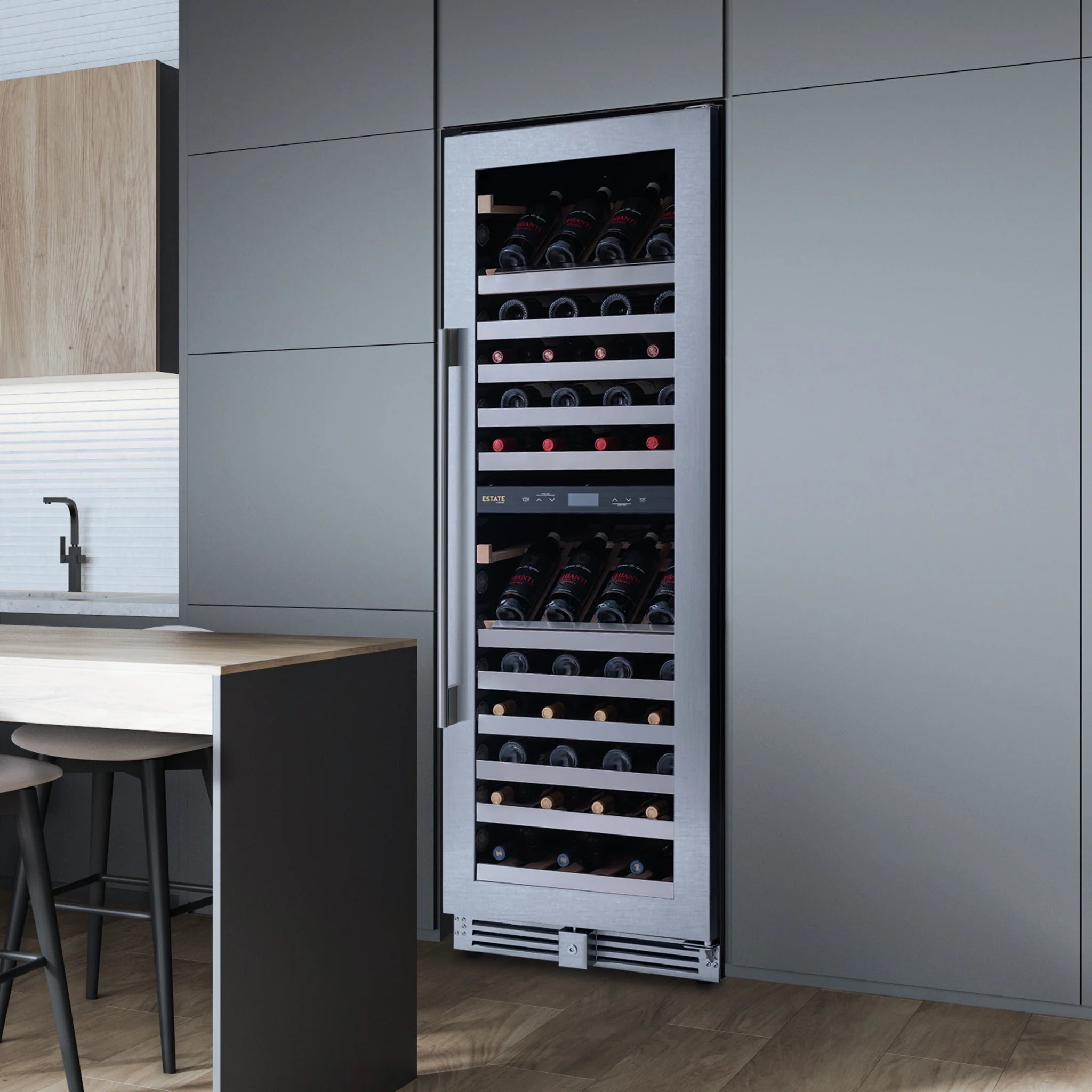 2025 Refrigerador de Vinos Independiente Newair ESTATE – Acero Inoxidable (160 botellas)