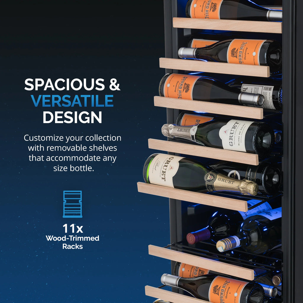 2025 Newair® Refrigerador de Vinos Independiente Negro – 62 Botellas – 16,9"