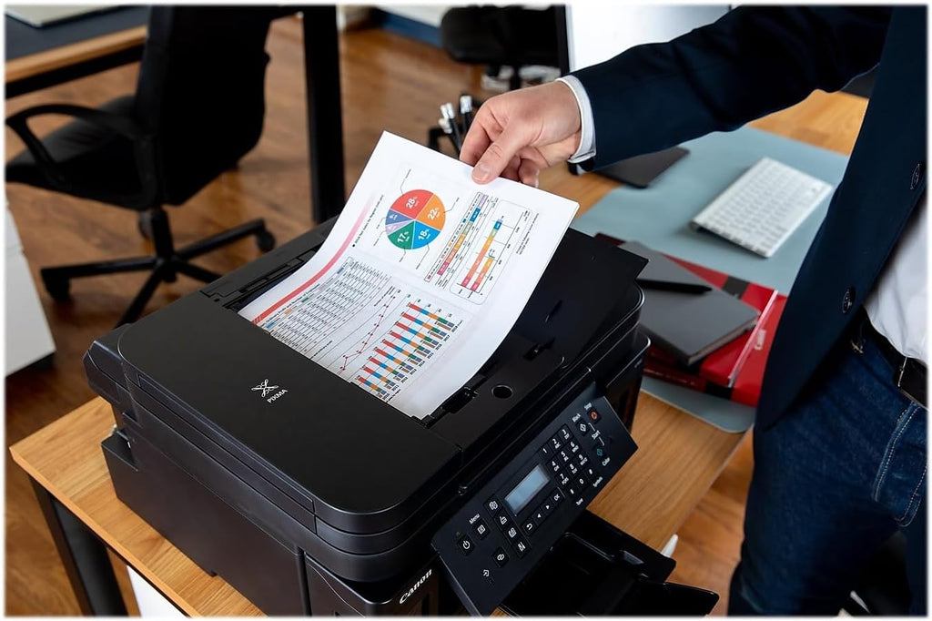 Impresora Todo en Uno para Oficina en Casa | Impresora Super Tanque Inalámbrica | Copiadora | Escáner | Fax y ADF con Impresión Móvil, Negra, Compatible con Alexa