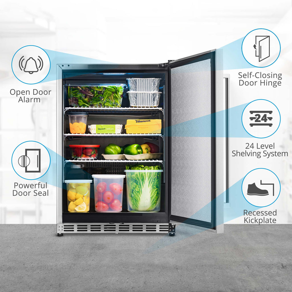2025 Newair® Refrigerador Comercial Empotrable de 24" – 5,3 pies cúbicos – Acero Inoxidable – 23,6"
