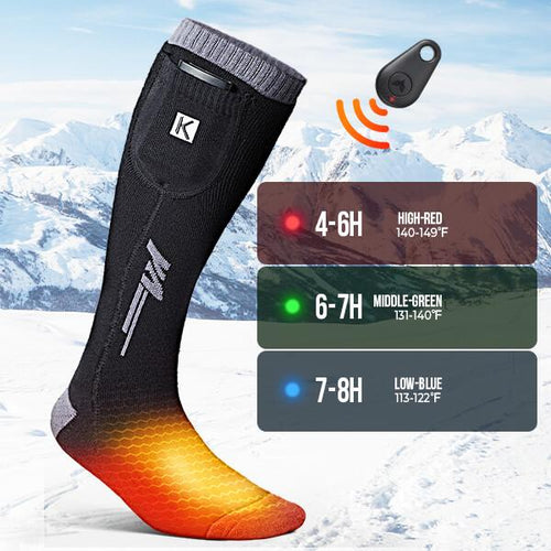 (Regalo Gratis) Calcetines Calefactables de Alta Gama con Baterías Recargables y Control Remoto