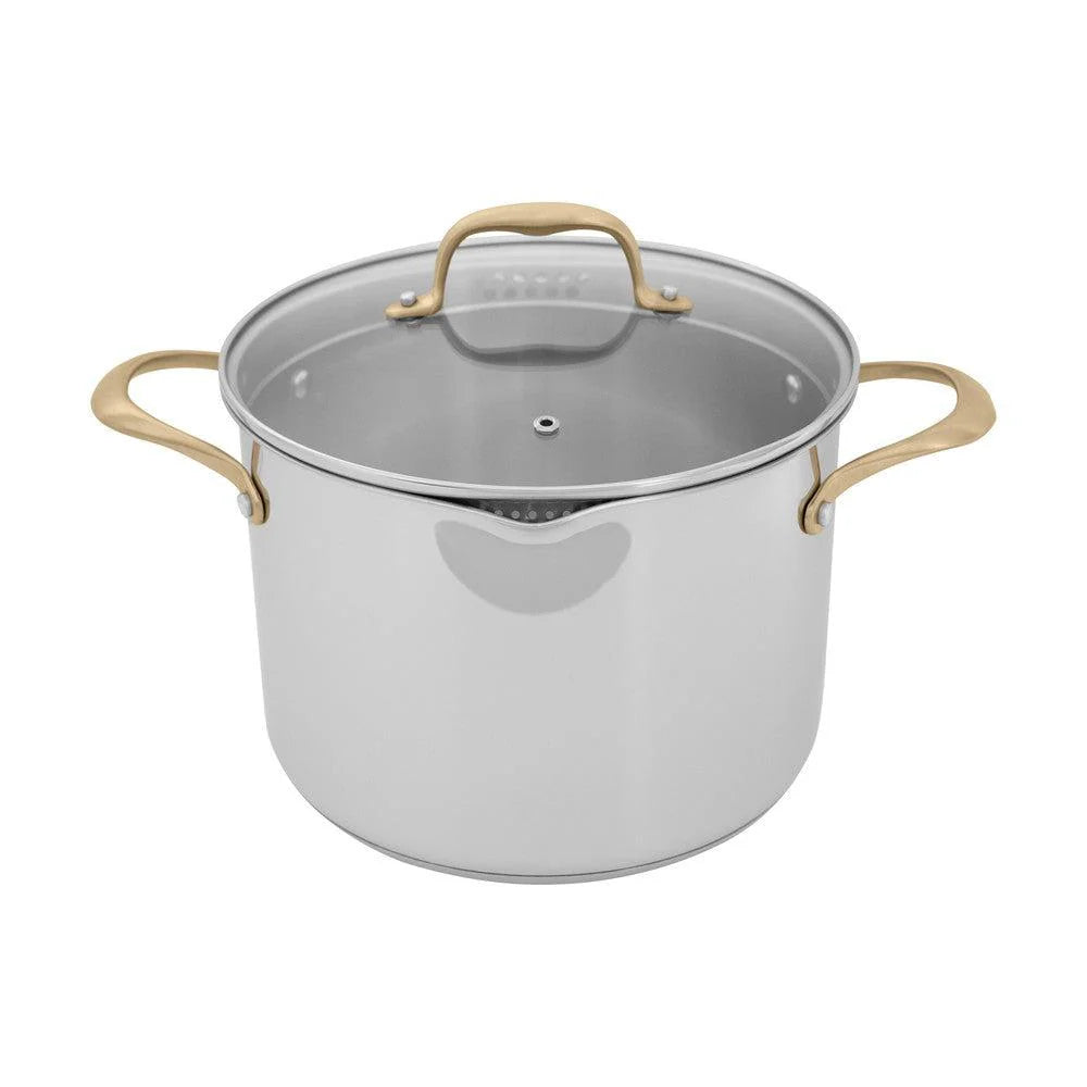2025 Set de Cocina ZLINE de 10 Piezas en Acero Inoxidable No Tóxico con 3 Piezas de Cerámica Antiadherente (CWSETL-NS-10)