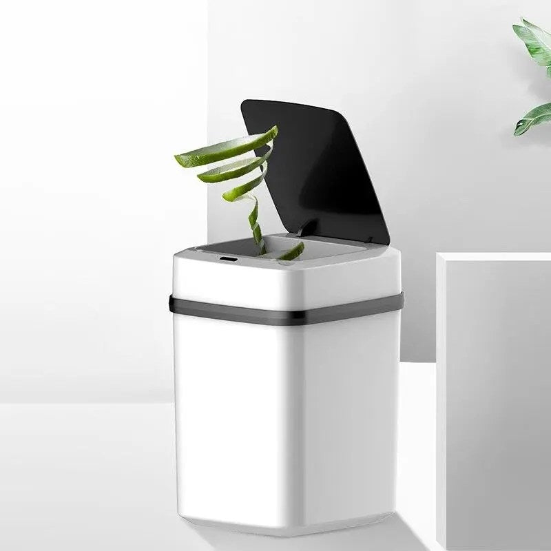 Bote de Basura Automático con Sensor de Movimiento para Cocina con Tapa Sin Contacto