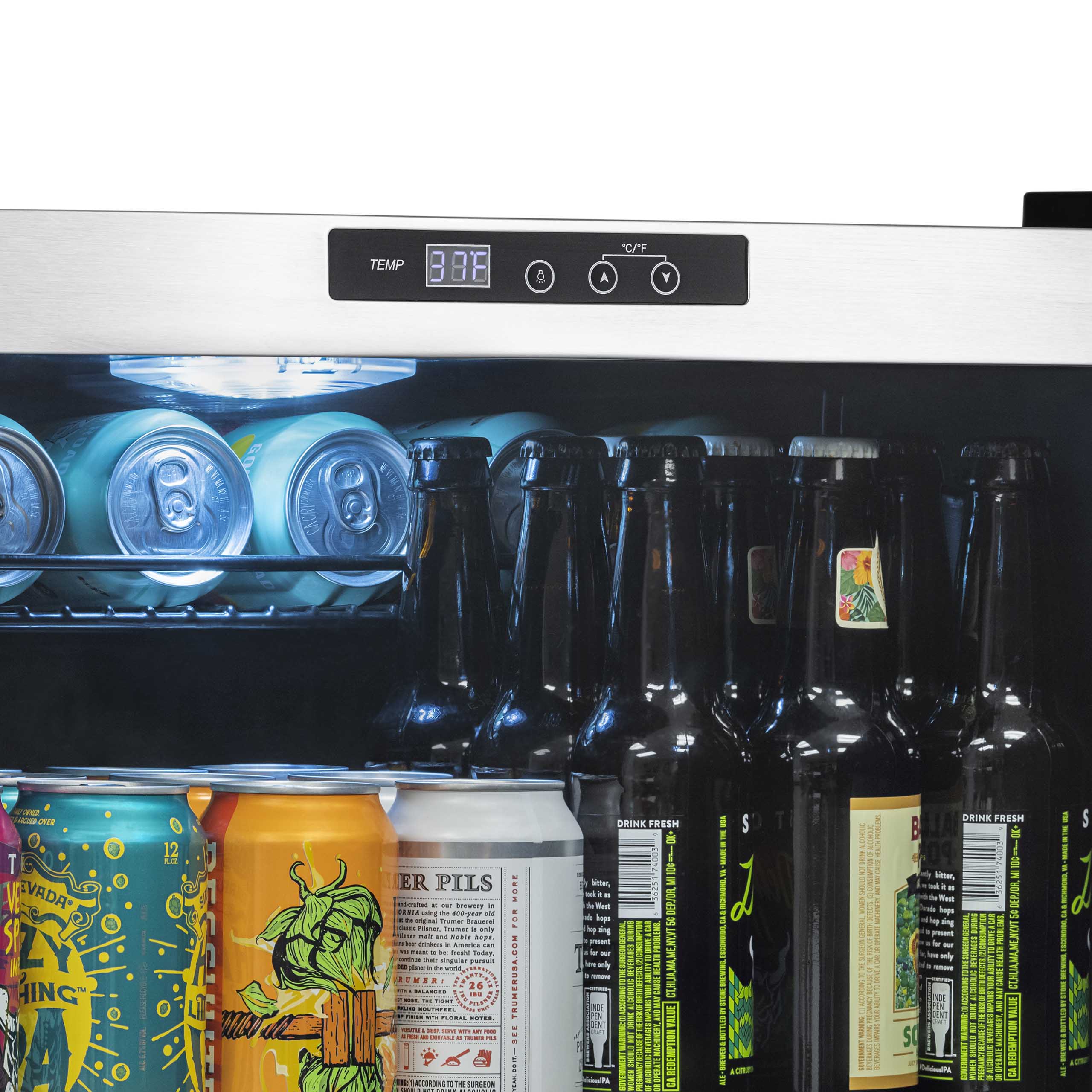 2025 Newair® Refrigerador de Bebidas Independiente en Acero Inoxidable – 160 Latas – 21,3"
