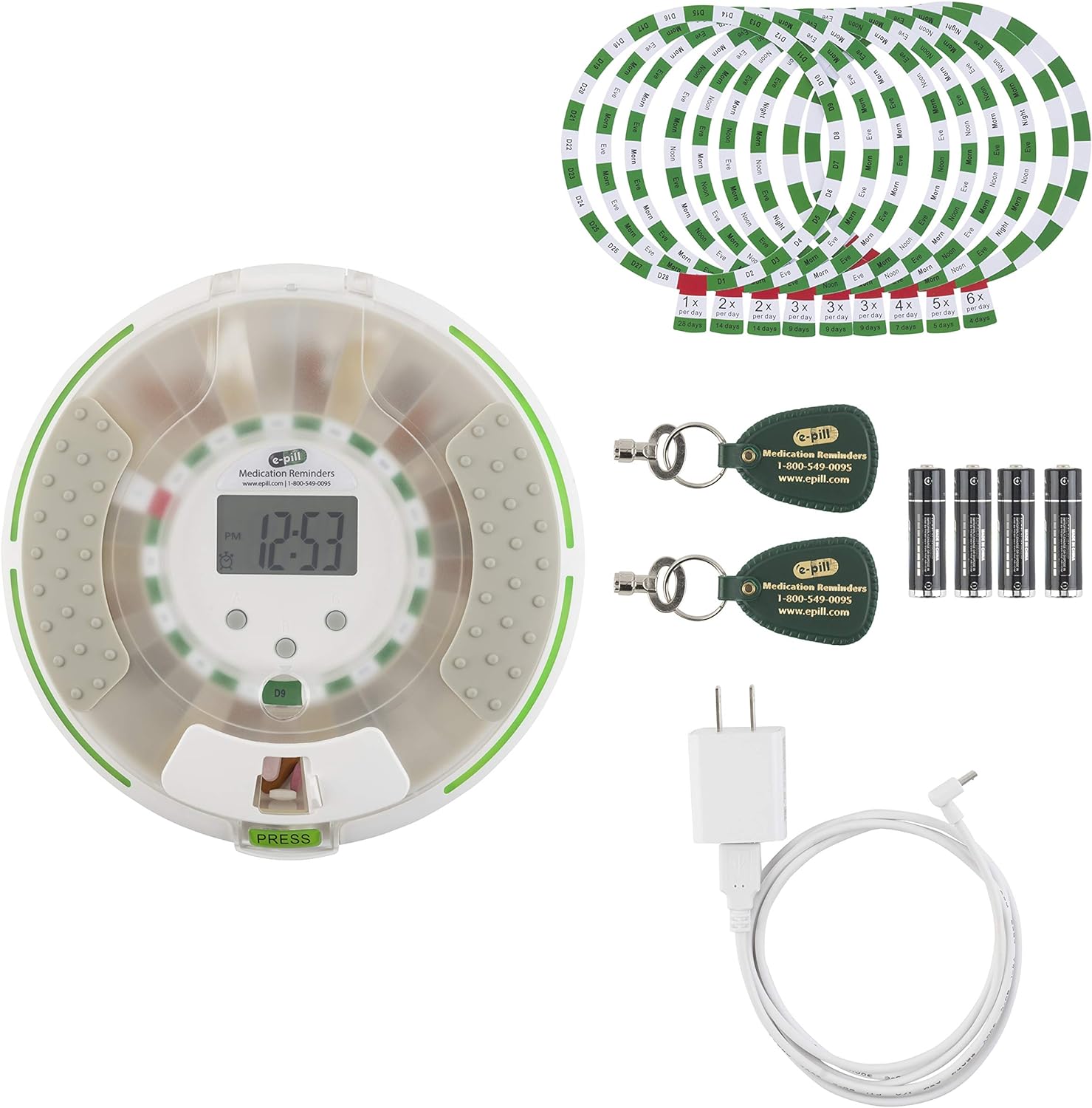 e-Pill Voice - Dispensador Automático de Pastillas con Cerradura - Recuerda con Voz Amigable