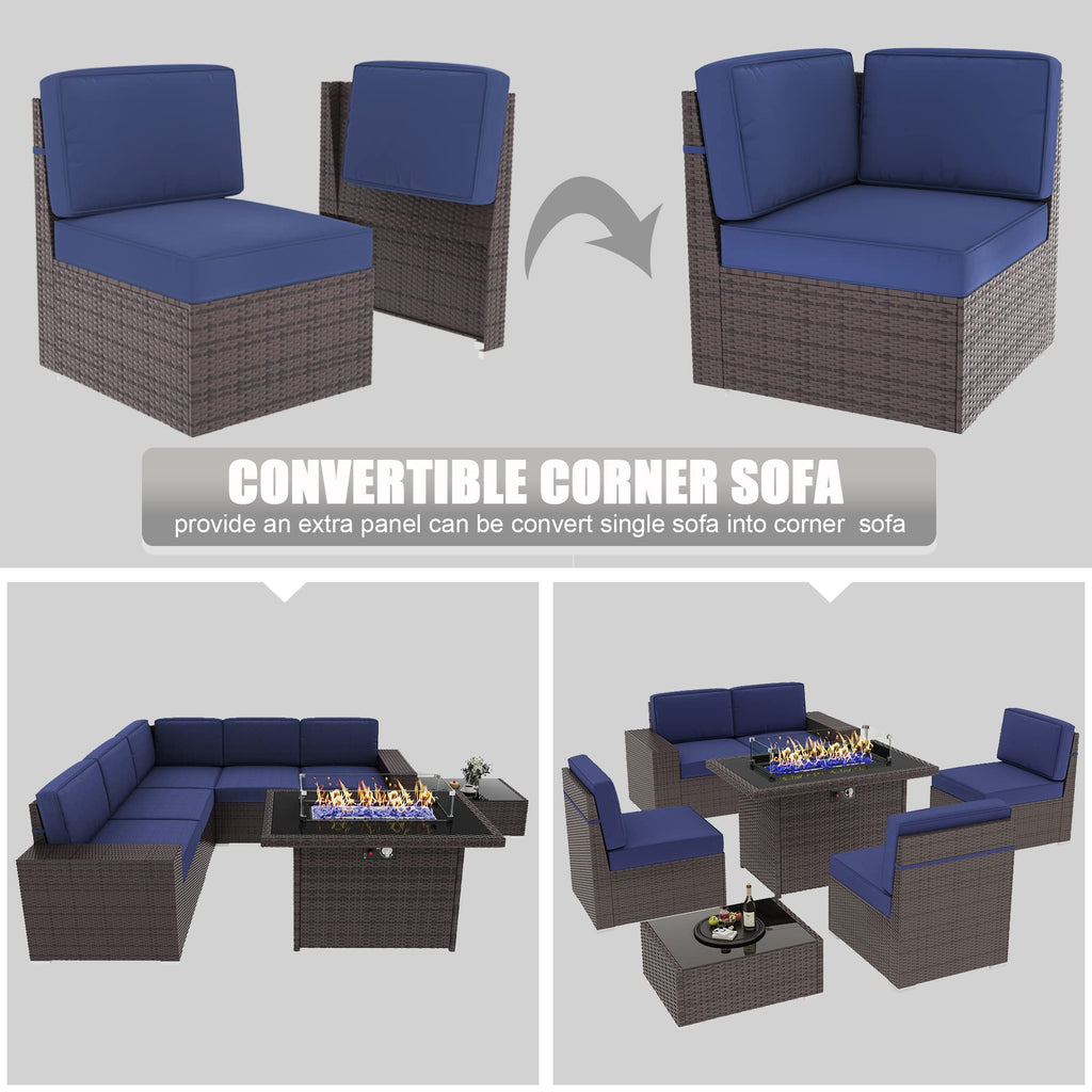 LayinSun Mobiliario de Exterior Seccional para Conversación