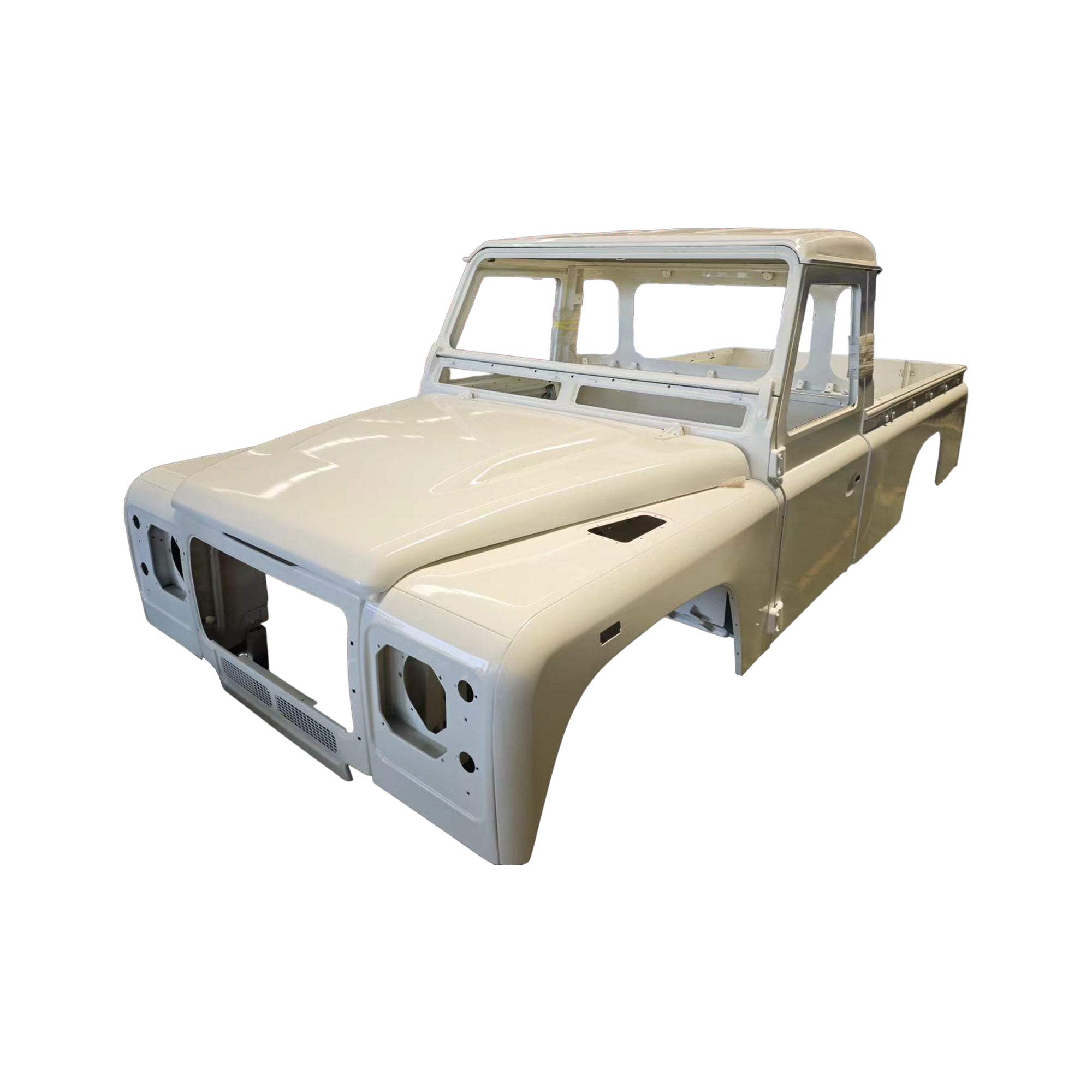 SINGLE ROW PICKUP COMPLETE CAB WITH DOORS? WITH PRIMER(LHD), FOR LAND ROVER DEFENDER 110 TD4, (ALUM+STEEL)