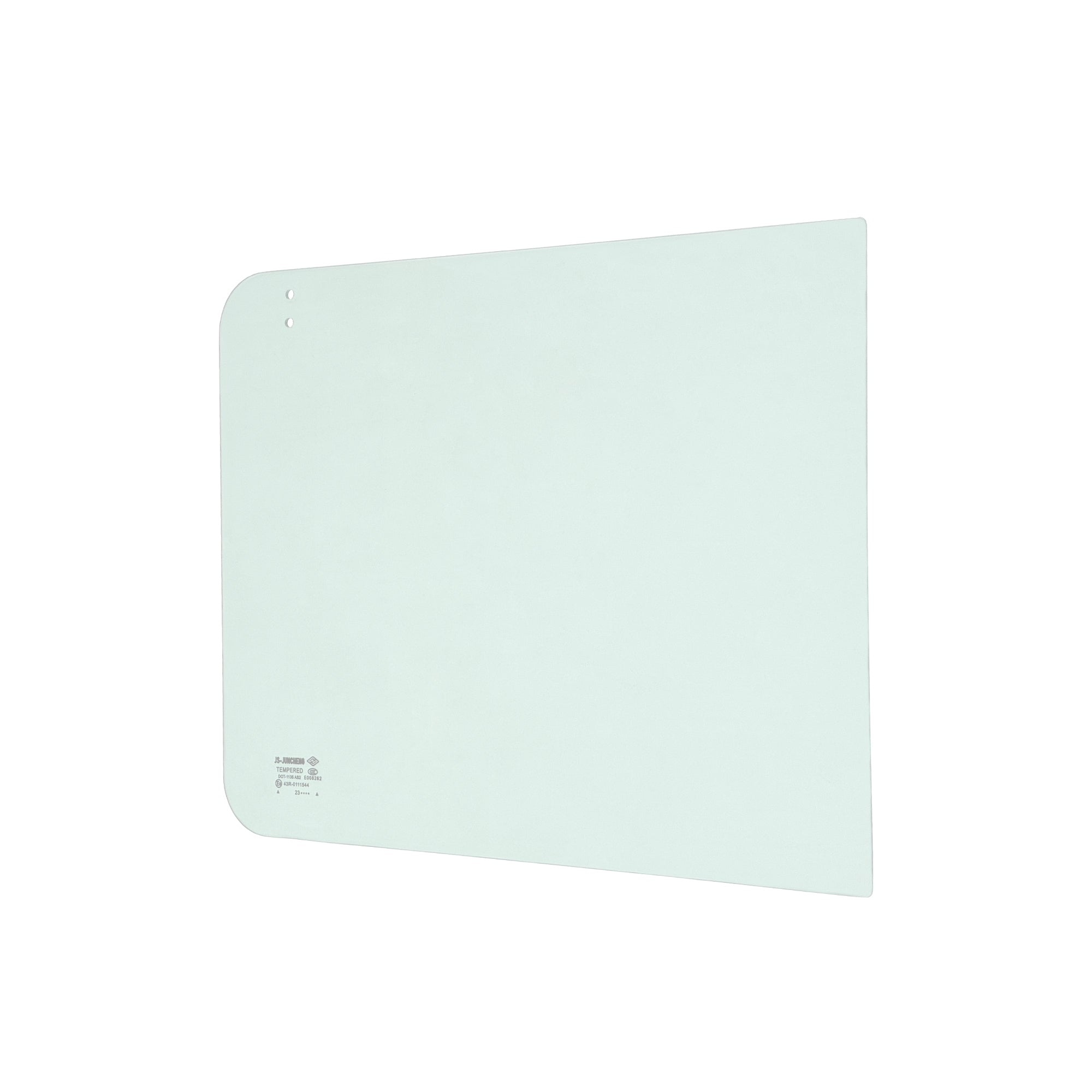 REAR CAB FRONT WINDOW GLASS WLTH HOLES LH, FOR LAND ROVER DEFENDER 90/110 TD4/TDI, (GLASS)