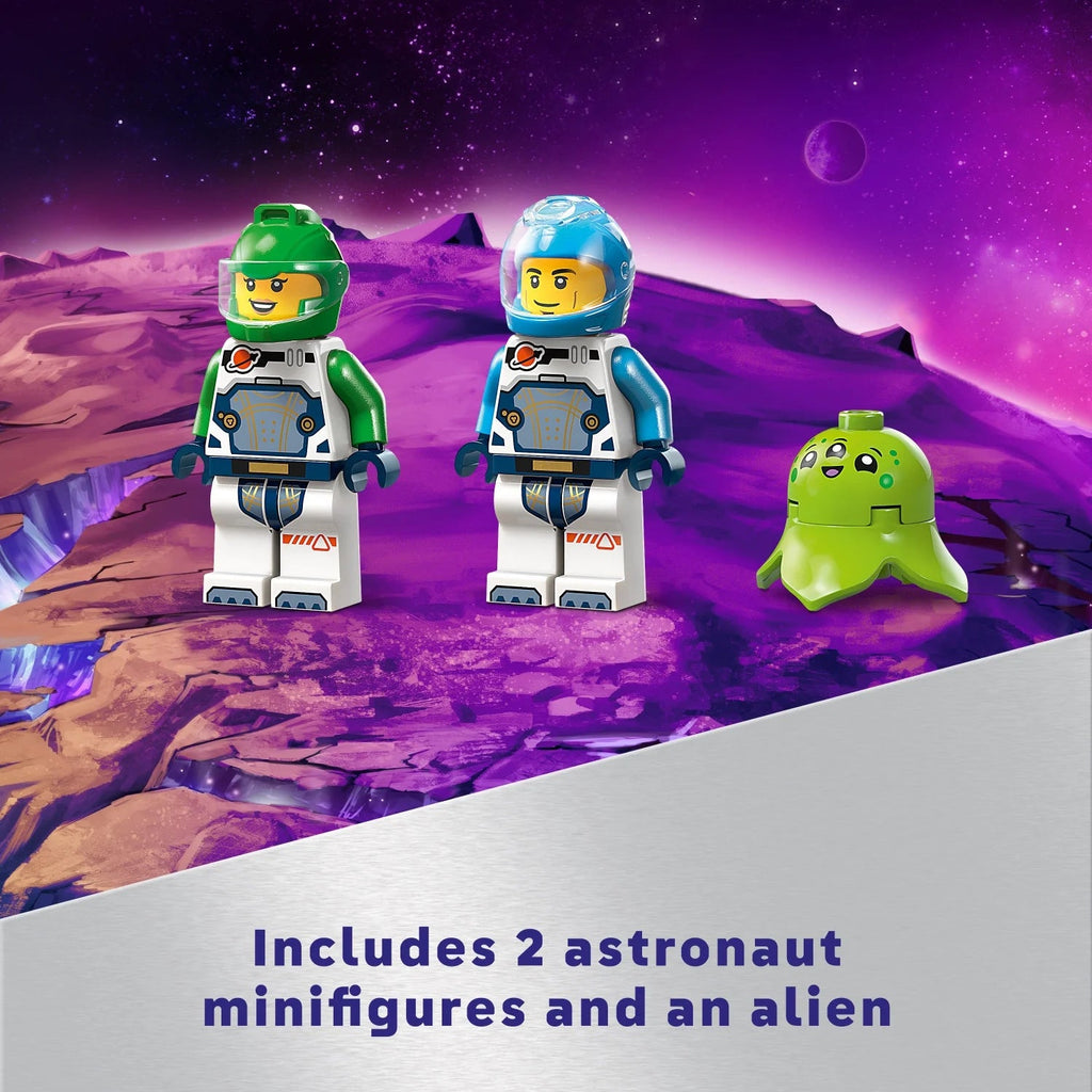 Set de Construcción LEGO City Nave Espacial y Descubrimiento de Asteroides, Regalo para Niños de 4 Años en Adelante que Aman el Juego de Imaginación, Incluye 2 Minifiguras de Tripulación Espacial, Alienígena, Cristales y Grúa, 60429