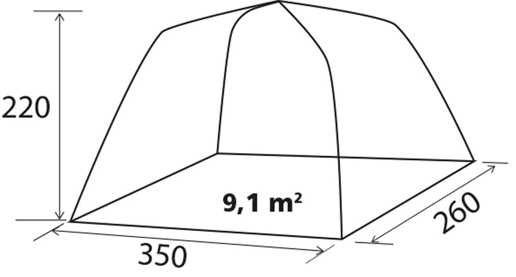 2025 Tienda autoportante para furgonetas – altura de conexión 180–220 cm