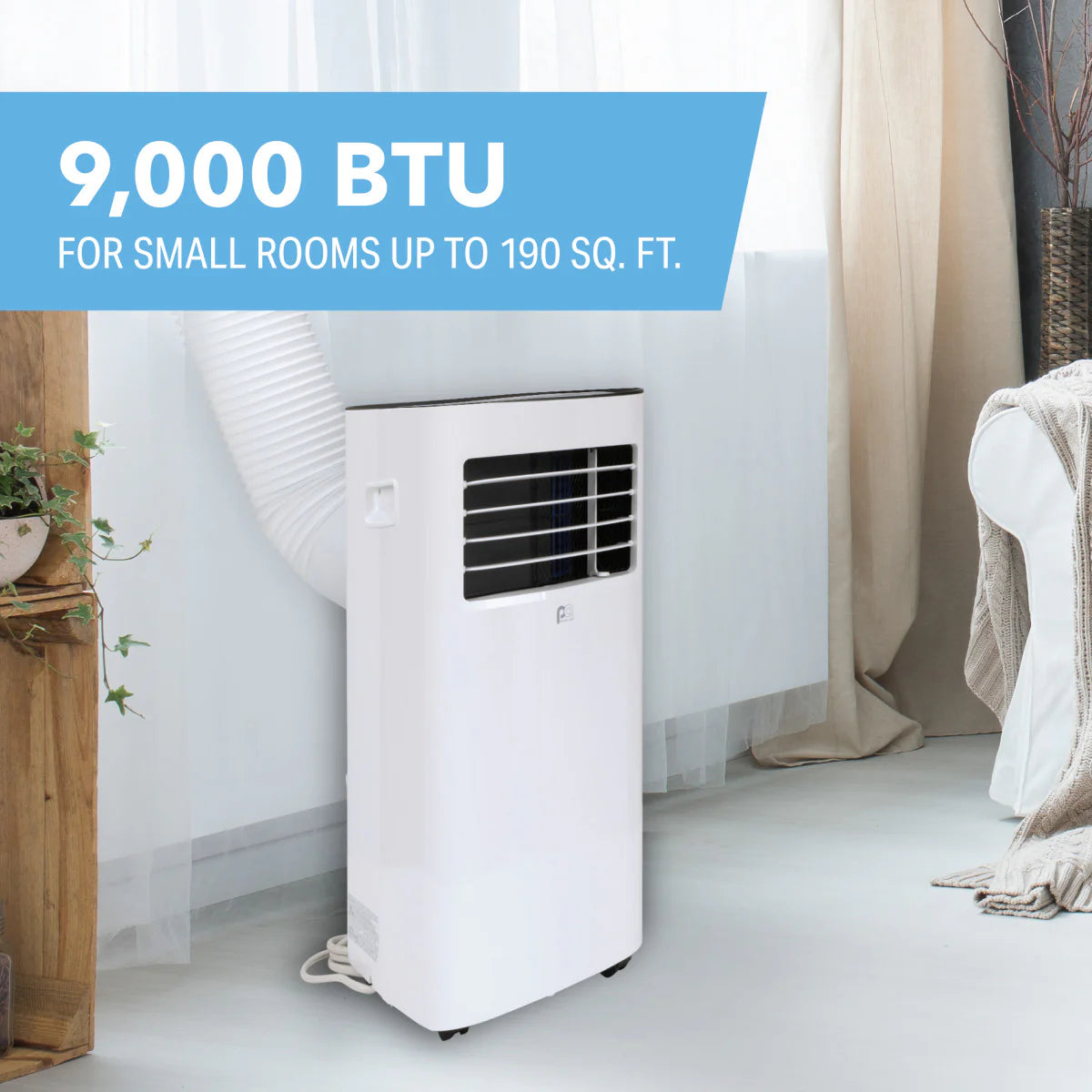 2025 Aire acondicionado compacto y portátil de 9 000 BTU / 5 300 SACC con control remoto totalmente funcional