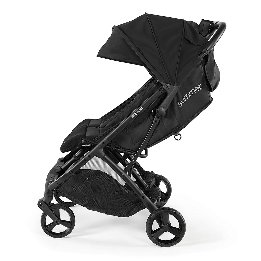 2025 3Dpac CS+ cochecito doble, negro – Compatible con sillas de auto – Ligero con plegado de una mano