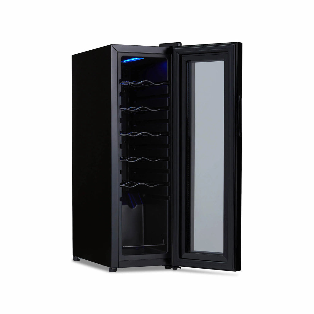 2025 Refrigerador de Vinos Independiente Newair® Negro – 12 Botellas – 13,6"