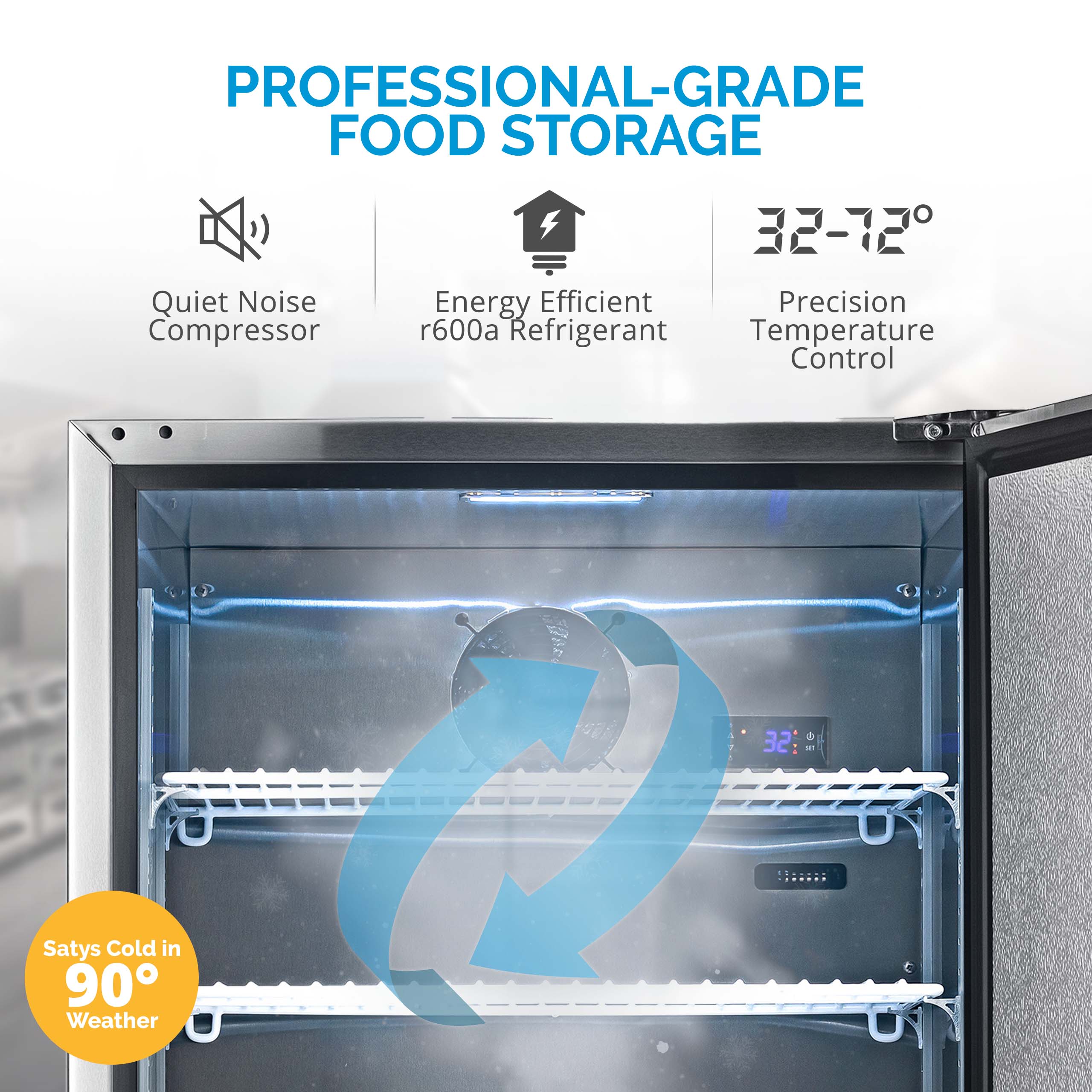 2025 Newair® Refrigerador Comercial Empotrable de 24" – 5,3 pies cúbicos – Acero Inoxidable – 23,6"