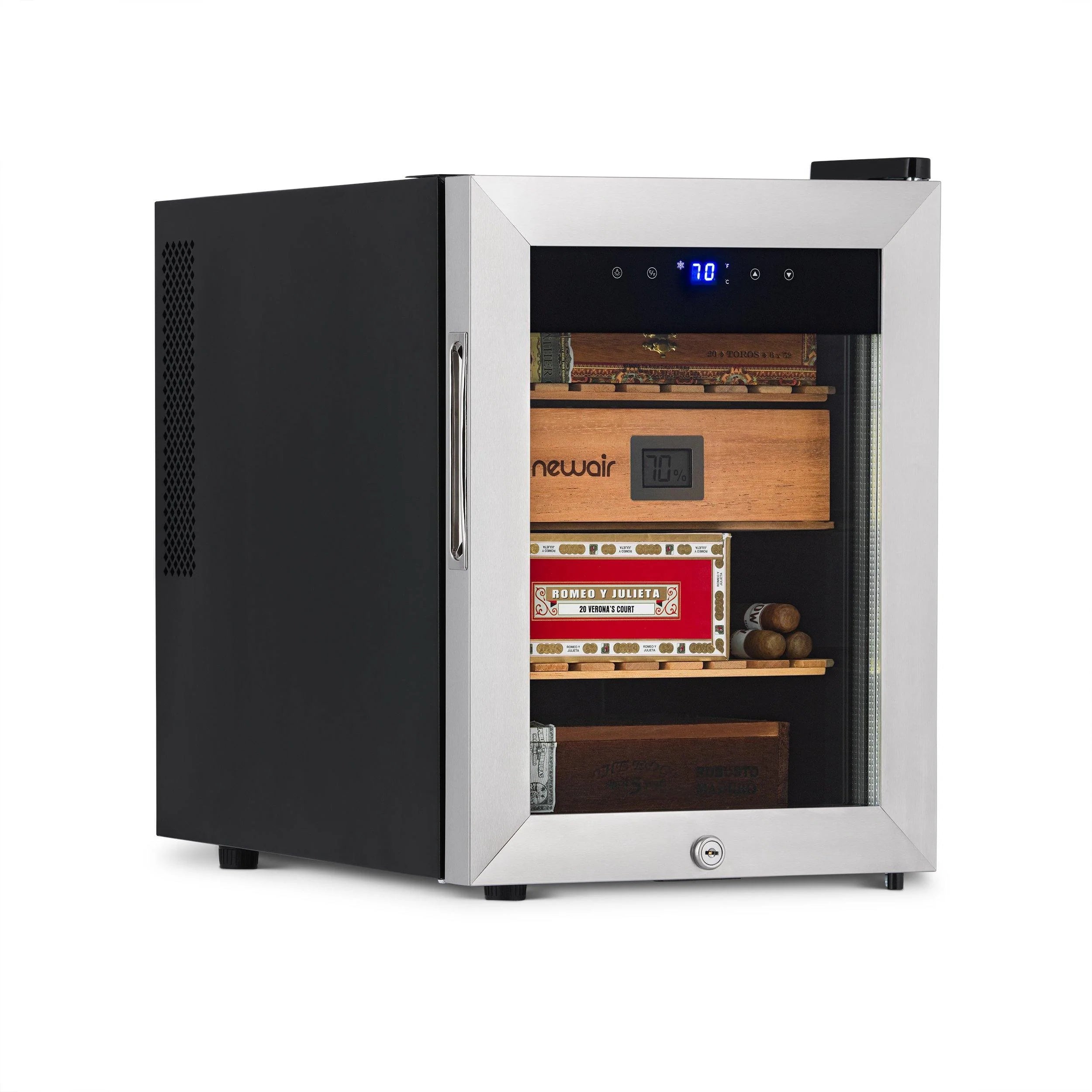 2025 Humidor eléctrico para puros Newair®, capacidad para 250 puros