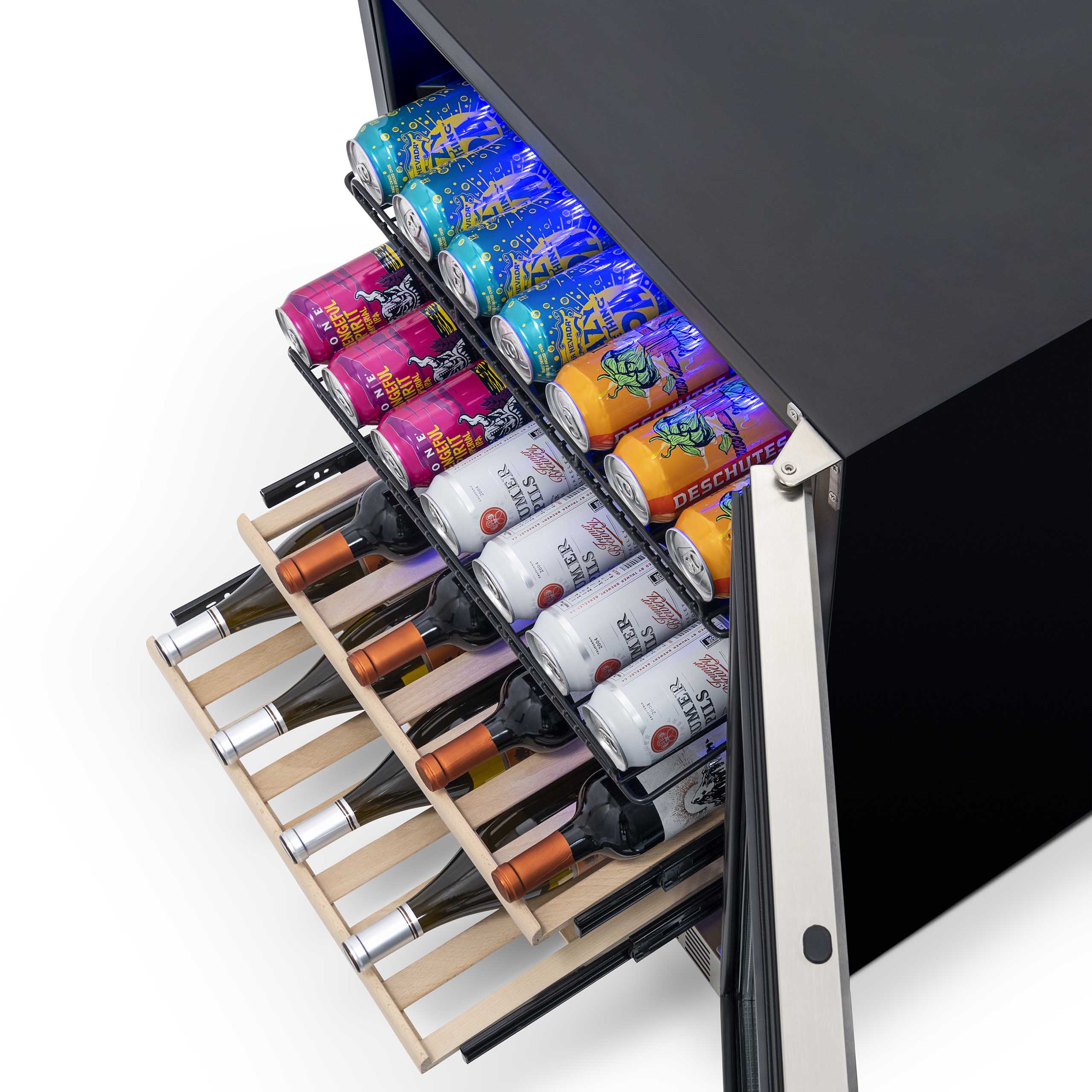2025 Newair® Refrigerador Empotrable de Doble Zona para 70 Latas y 20 Botellas - 24"