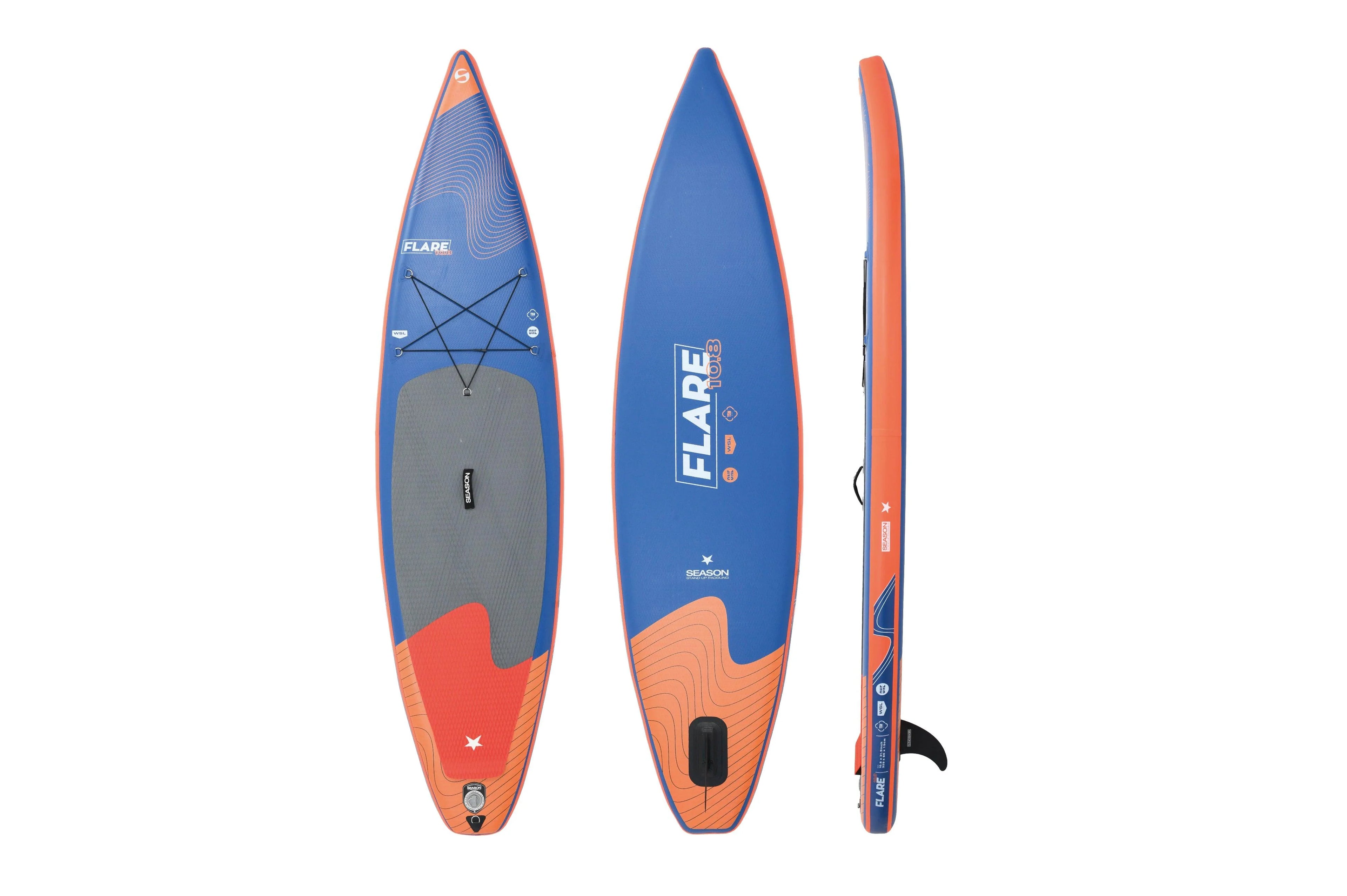 2025 Flare 10.8 Tabla de SUP hinchable – ligera y estable, construcción Woven Dropstitch, accesorios incluidos en mochila