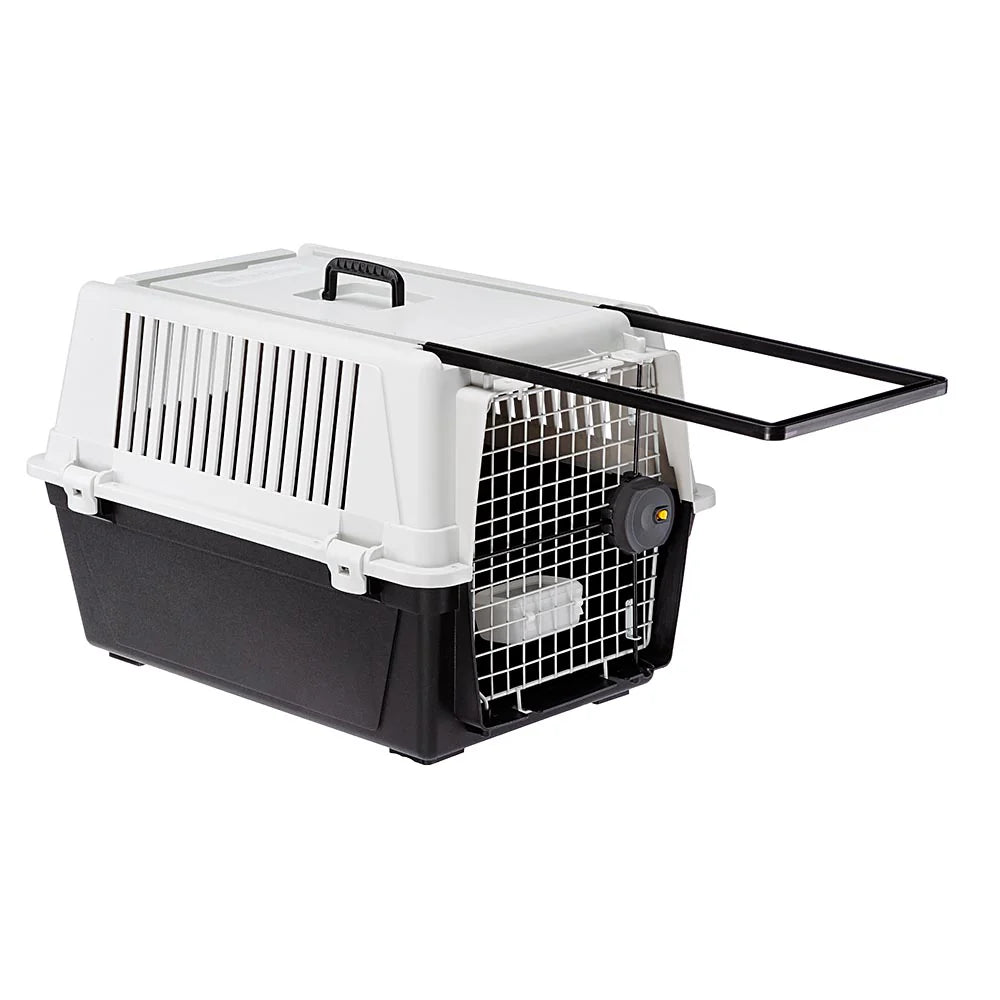 2025 Atlas 40 – Transportín para perro de tamaño mediano, seguro, ventilado y conforme a la normativa IATA. Con asa práctica, comedero y accesorios opcionales
