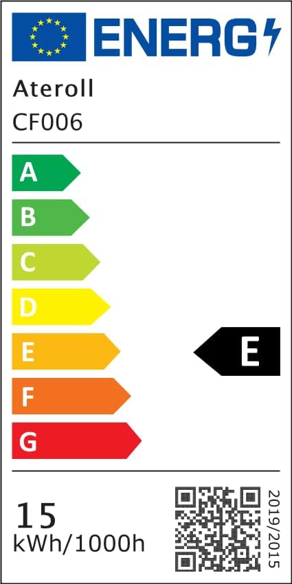 Ventilador de techo con luz Ateroll, Ø61 cm, LED regulable 3CCT (3000K-4000K-5000K), 1500LM, con control remoto, 6 velocidades, temporizador, ideal para sala y dormitorio