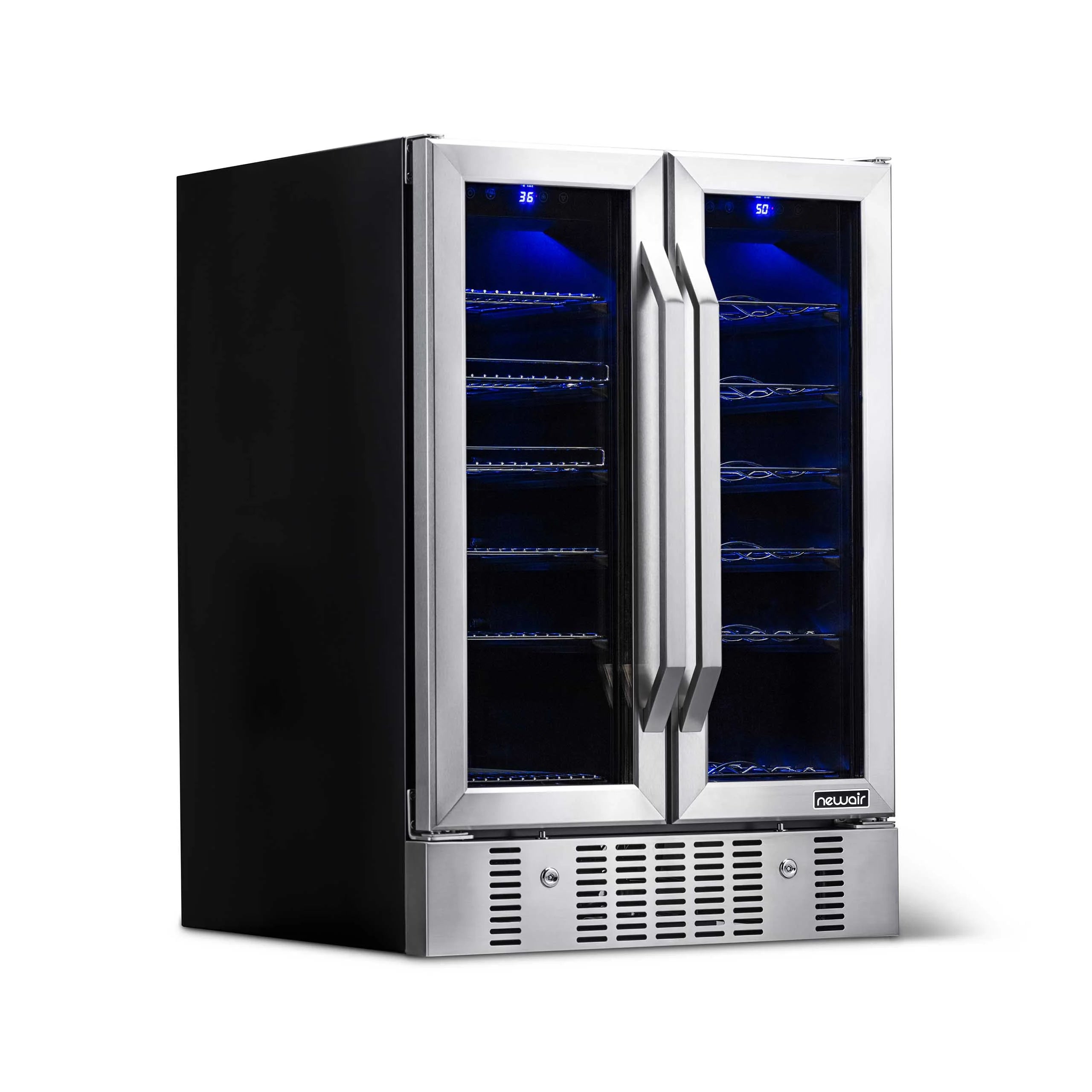 2025 Newair® Refrigerador Empotrable de Doble Zona para 58 Latas y 18 Botellas - 24"