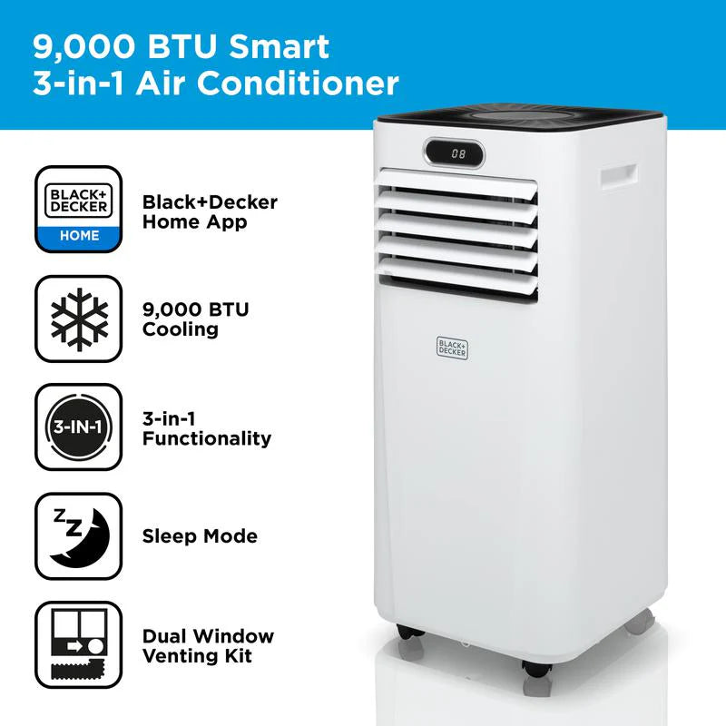 Aire Acondicionado Móvil Inteligente Black+Decker BXAC40025GB 9000 BTU