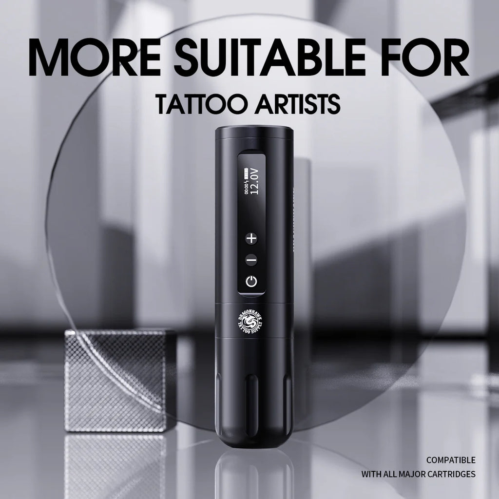 Kit para Principiantes Dragonhawk X10 Bolígrafo de Tatuaje Inalámbrico con Carrera de 3.5MM