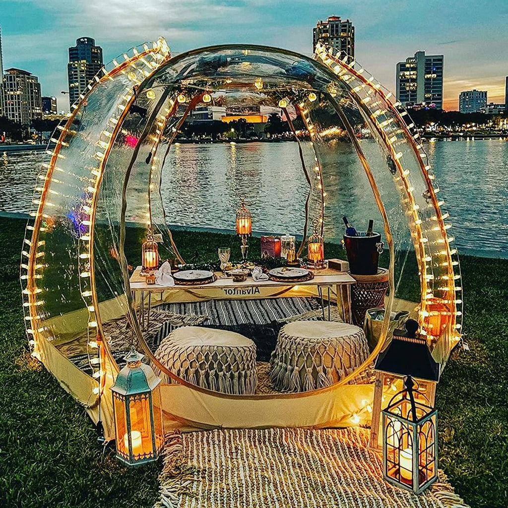 2025 Alvantor Burbuja Tienda Gazebo Pop Up, Refugio Tipo Igloo para 8-10 Personas, Carpa de Jardín y Patio