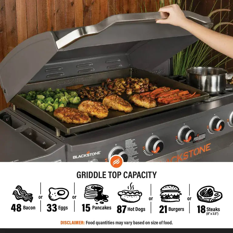 Blackstone ProSeries Estación de Cocina a Gas con 5 Quemadores de 28" y Plancha Lateral