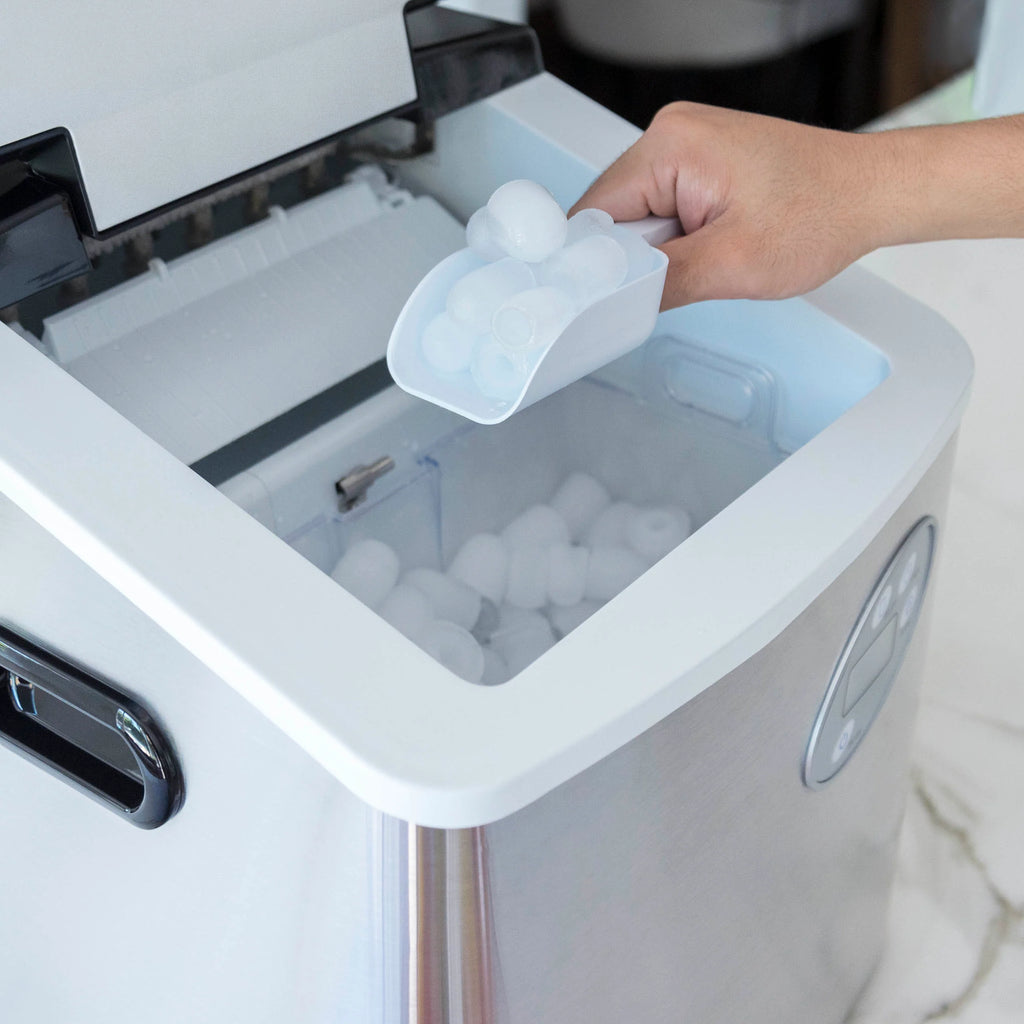 2025 Máquina de Hielo de Encimera Newair® – Cubos de Hielo en Forma de Bala, Rojo