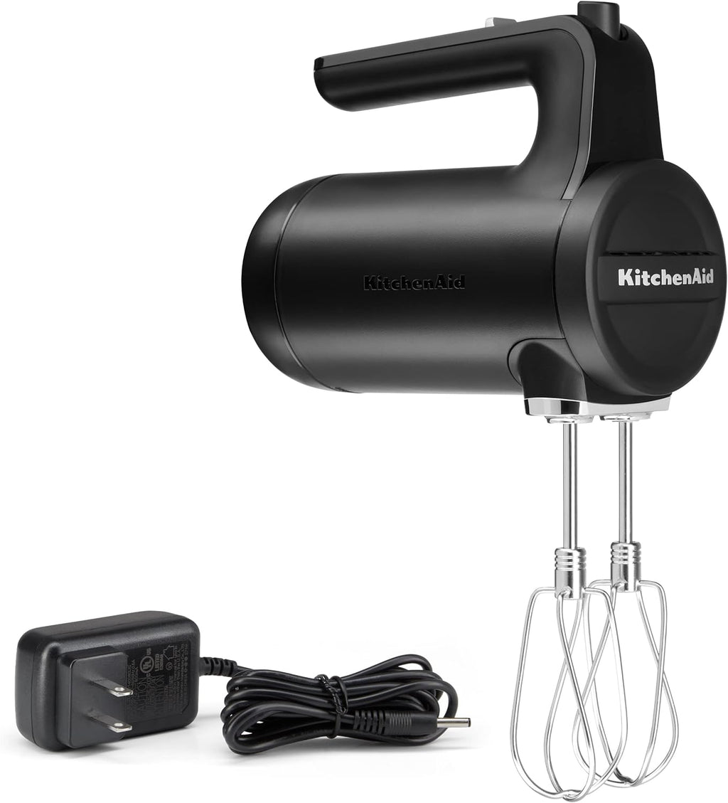 2025 Batidora de Mano Inalámbrica KitchenAid de 7 Velocidades – Modelo KHMB732, Negro Mate