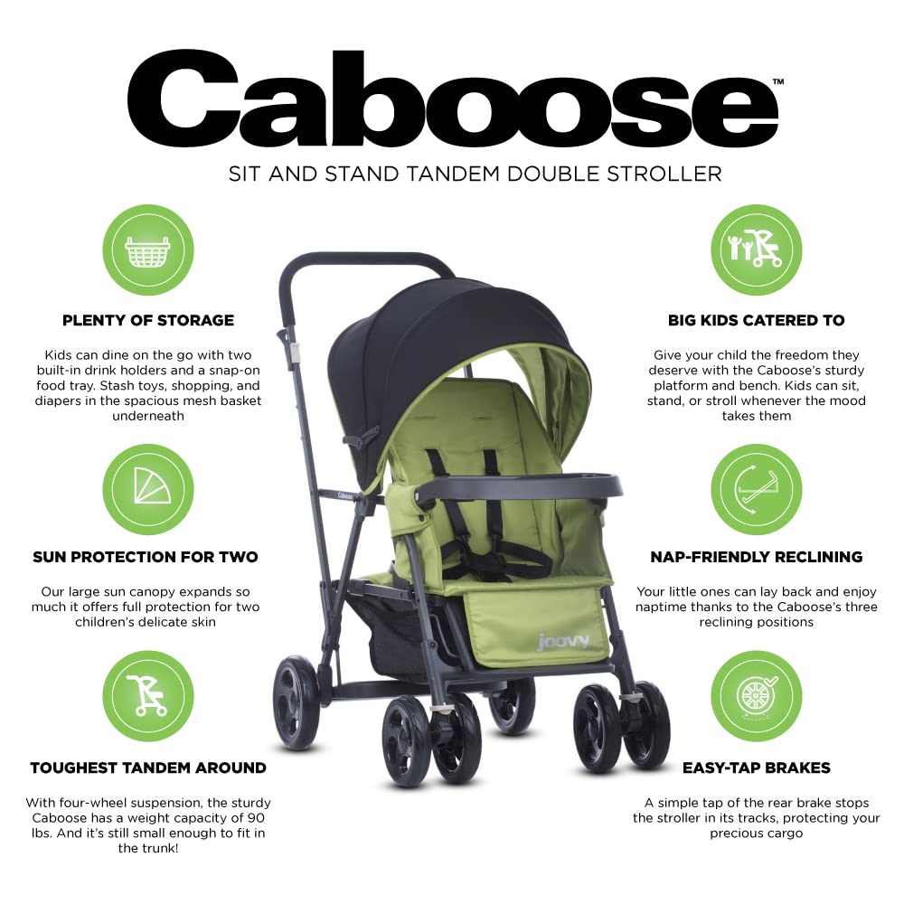 Joovy Caboose Graphite Cochecito Doble Appletree